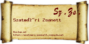 Szatmári Zsanett névjegykártya